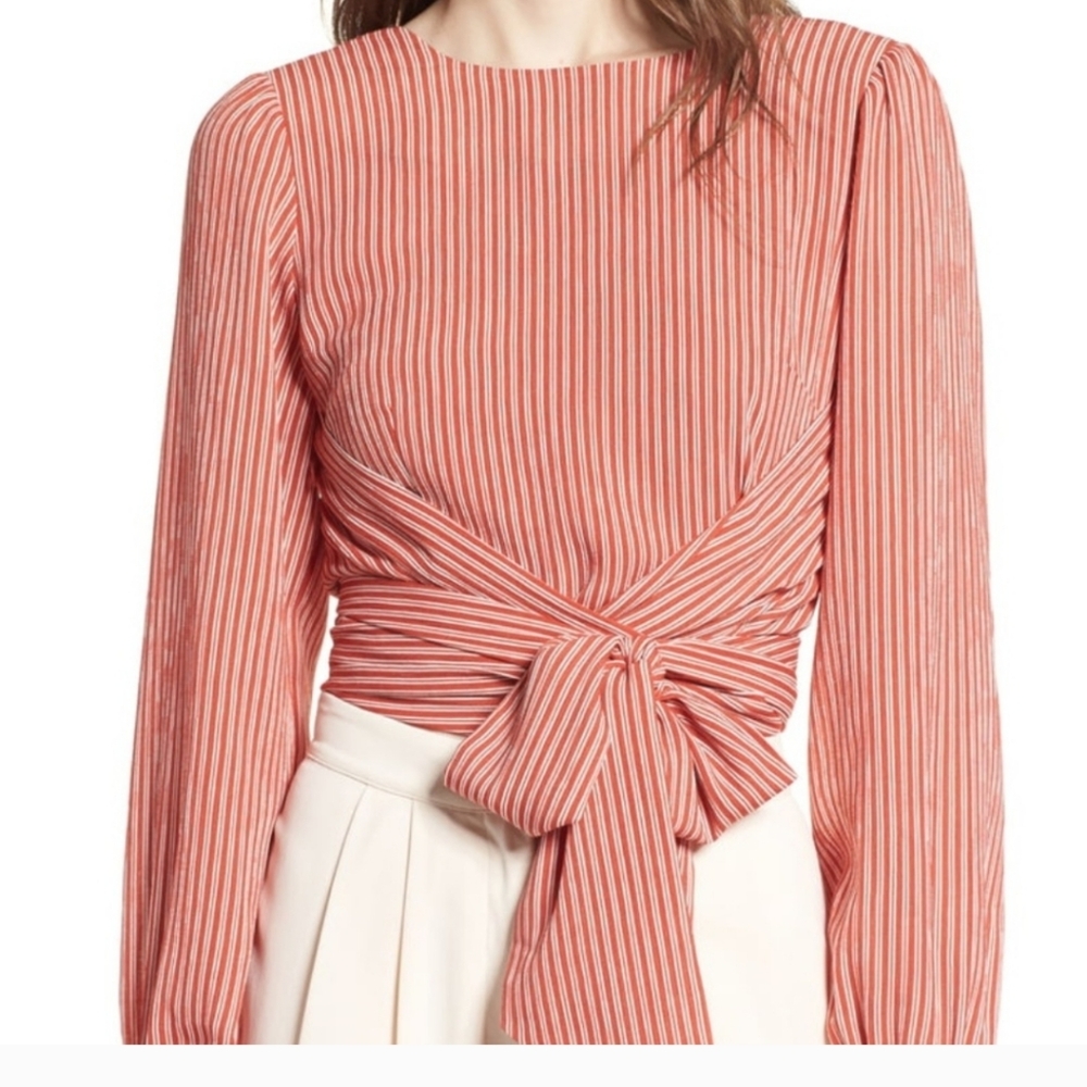Chrishelle X J.O.A Depp V-neck Open Back Wrap Blouse size XL